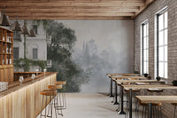 Misty Botanical Architectural Haven Wall Mural