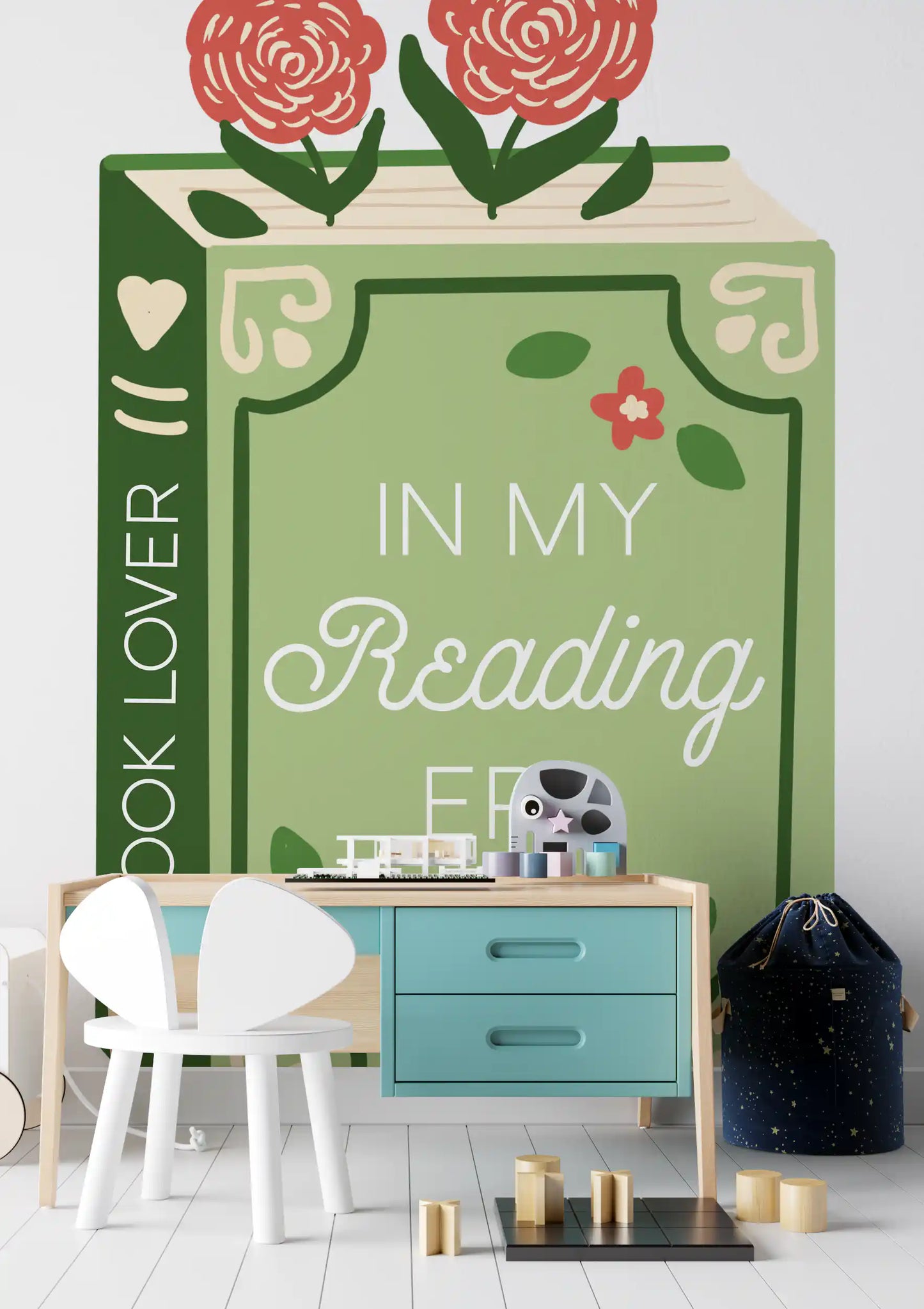 Book Lover Reading Era Wall Mural