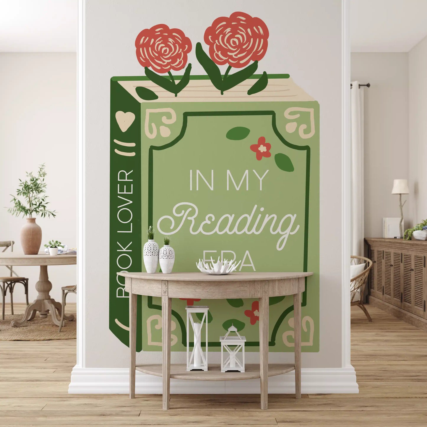 Book Lover Reading Era Wall Mural