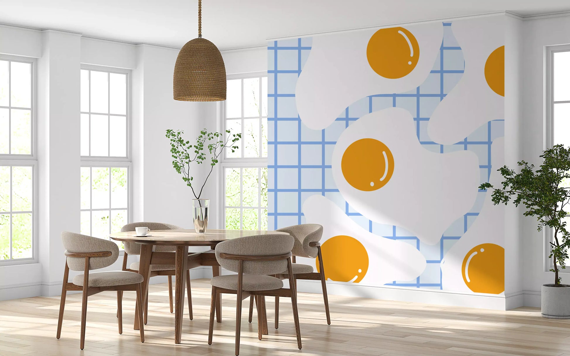 Fried Egg Breakfast Wall Mural