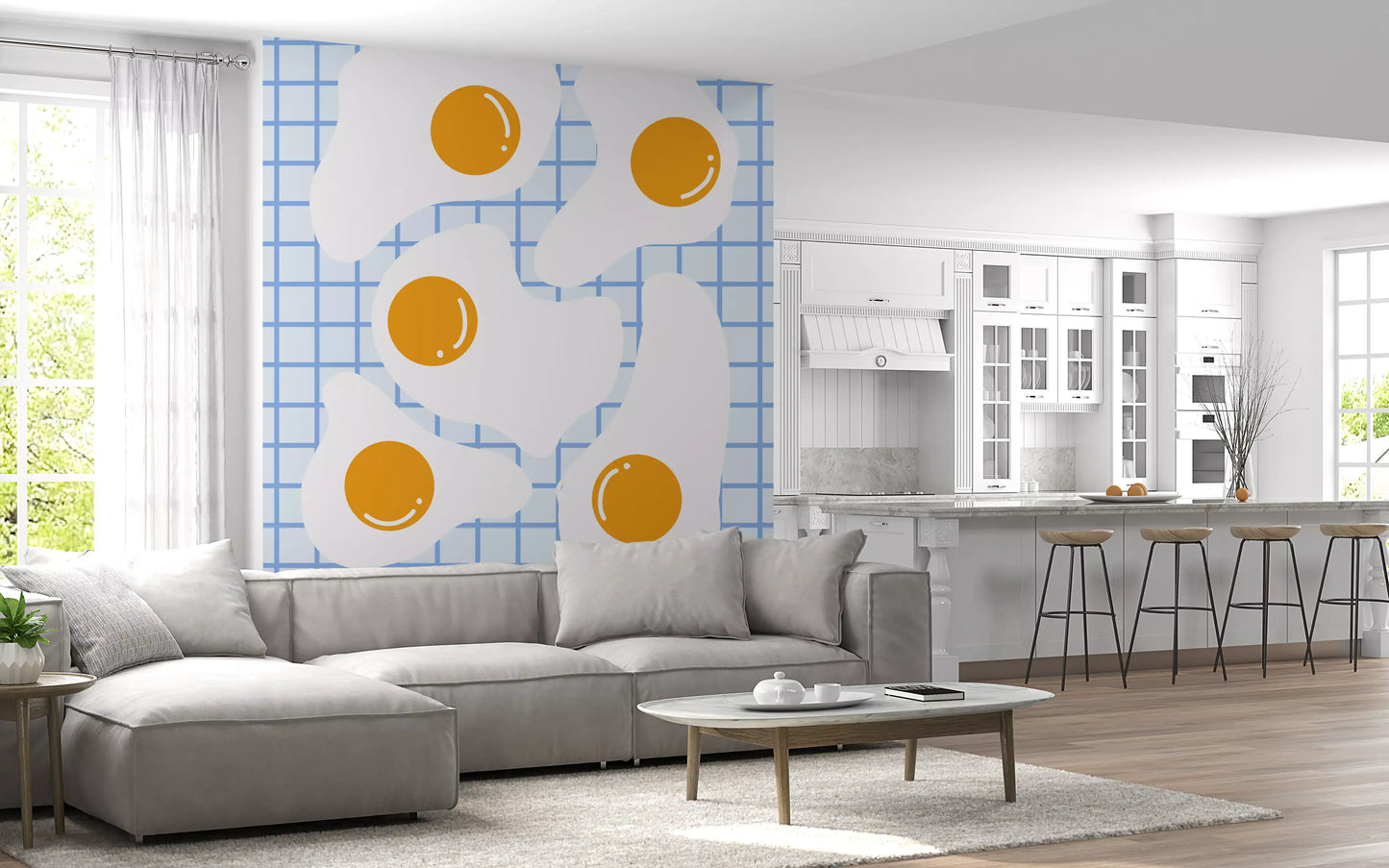 Fried Egg Breakfast Wall Mural