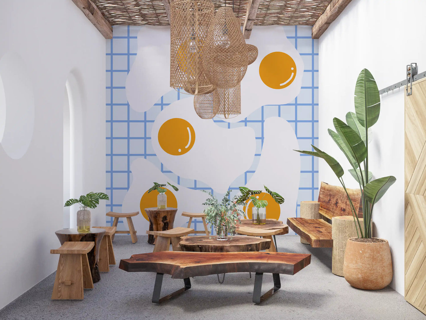 Fried Egg Breakfast Wall Mural