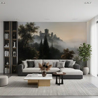 Forgotten Fortress in Morning Mist Wall Mural