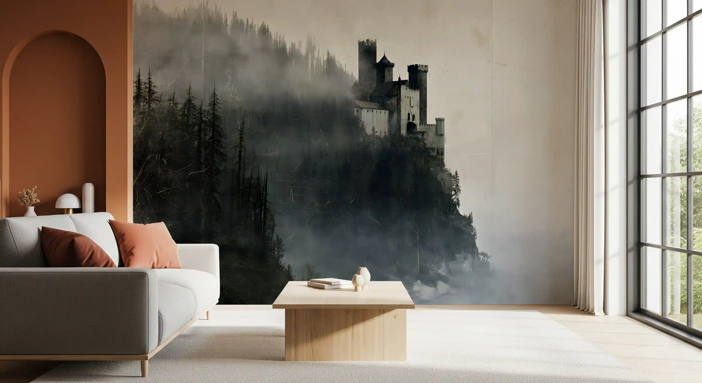 Enigmatic Stone Citadel Wall Mural
