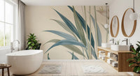 Modern Alocasia and Heliconia Flourish Wall Mural