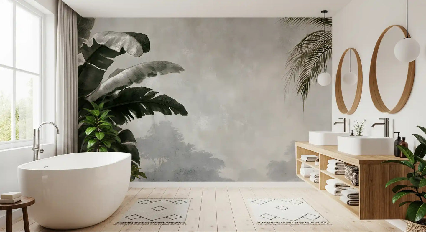 Classical Balcony Garden View Wall Mural