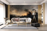 Aged Dusk Over the Water Wall Mural