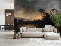 Aged Dusk Over the Water Wall Mural