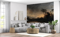 Aged Dusk Over the Water Wall Mural