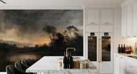 Aged Dusk Over the Water Wall Mural