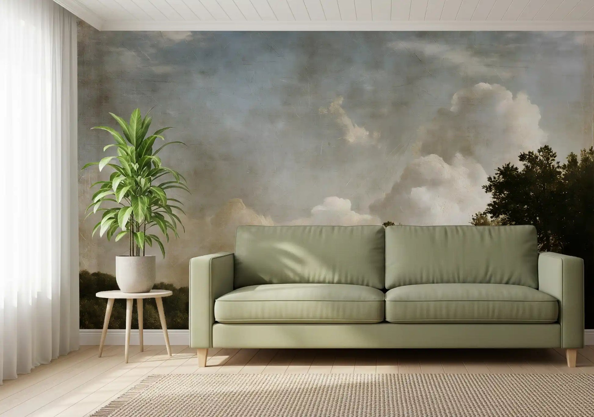 Moody Impressionist Horizon Vista Wall Mural