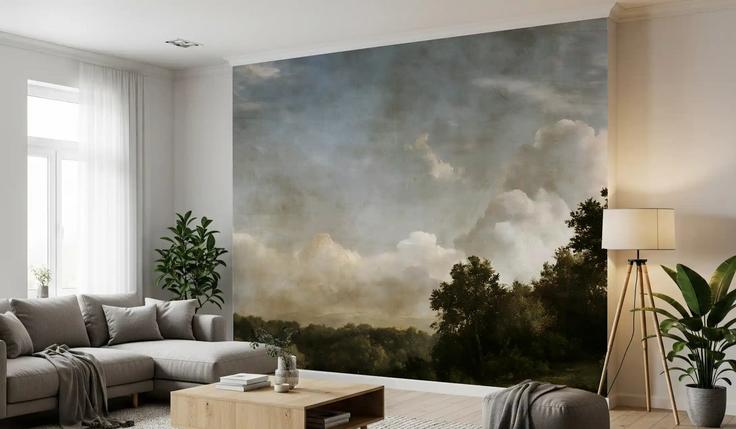 Moody Impressionist Horizon Vista Wall Mural