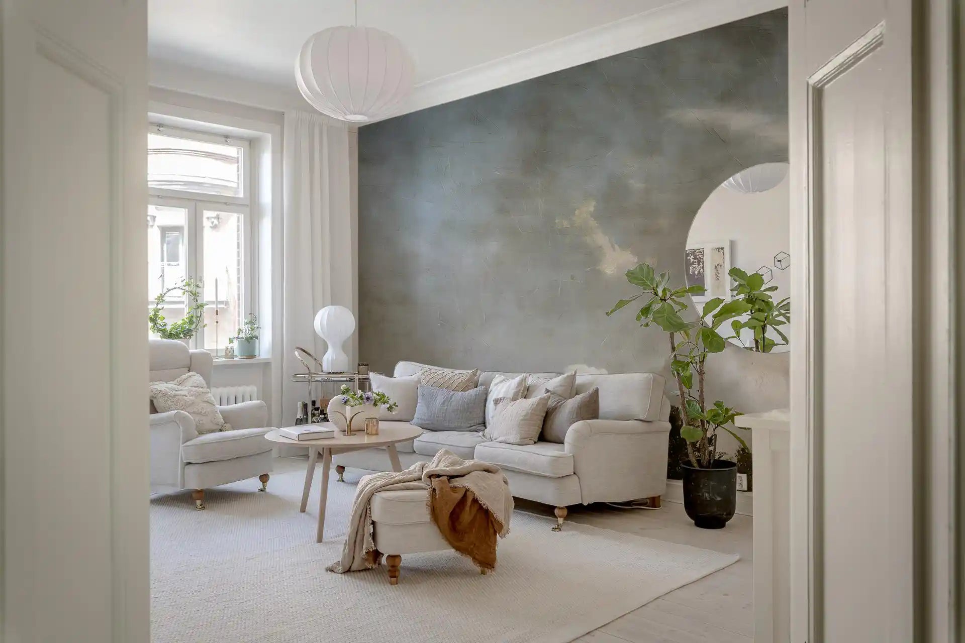 Moody Impressionist Horizon Vista Wall Mural