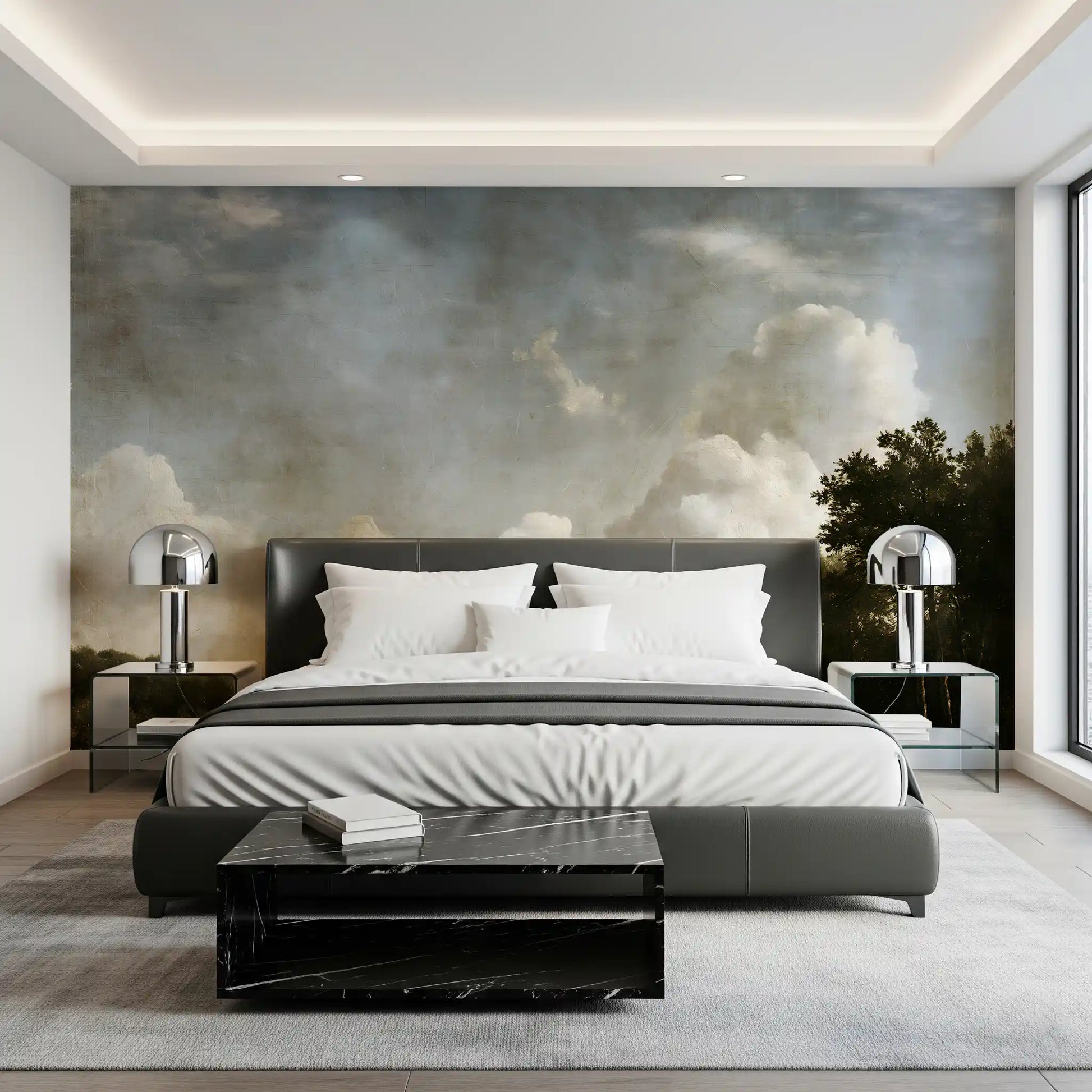Moody Impressionist Horizon Vista Wall Mural