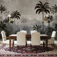 Vintage Palm Grove Mist Wall Mural