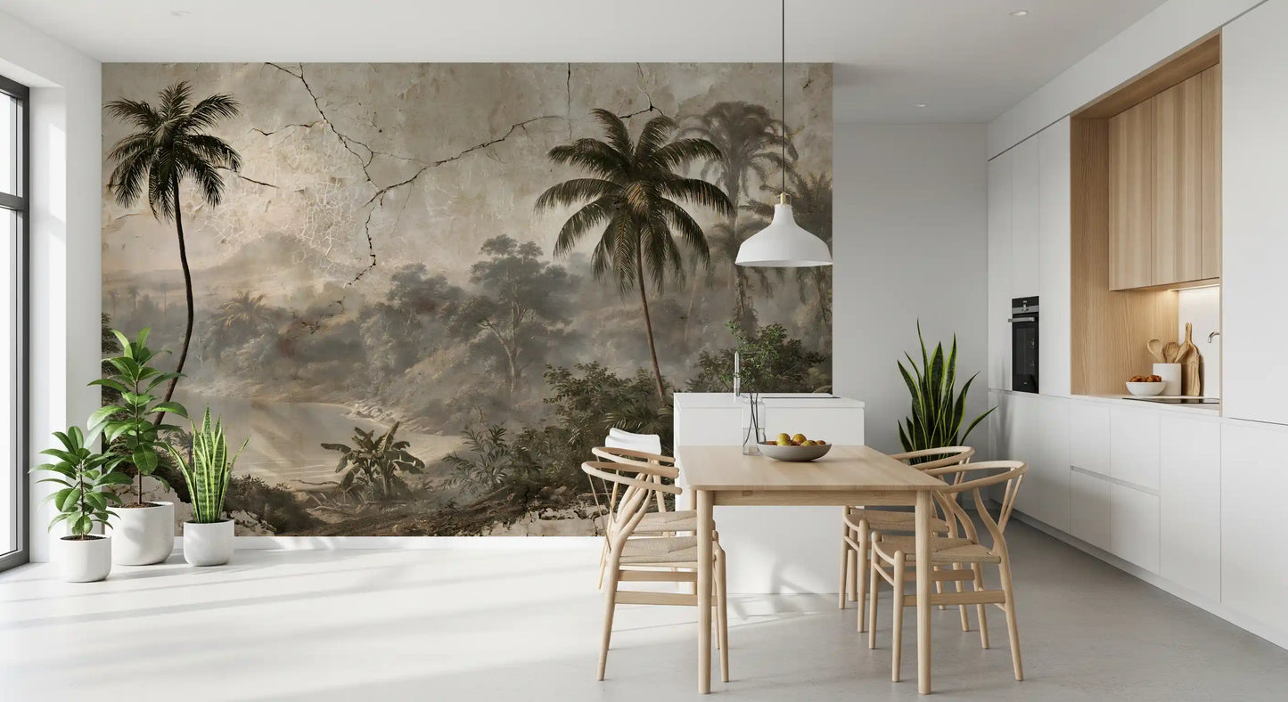 Aged Plaster Coastal Vista Wall Mural