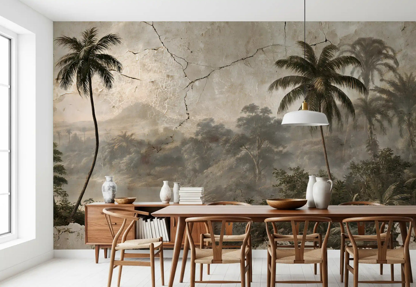Aged Plaster Coastal Vista Wall Mural