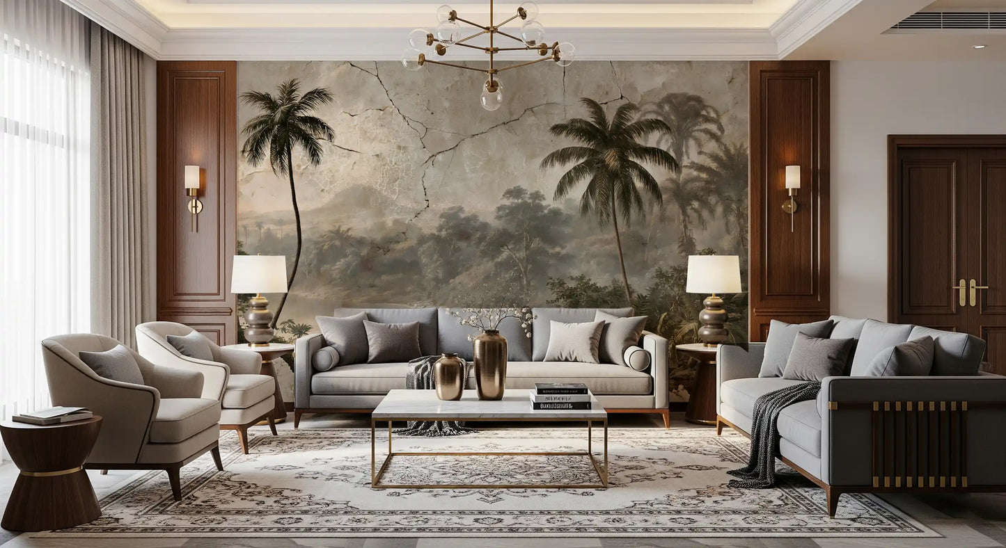 Aged Plaster Coastal Vista Wall Mural