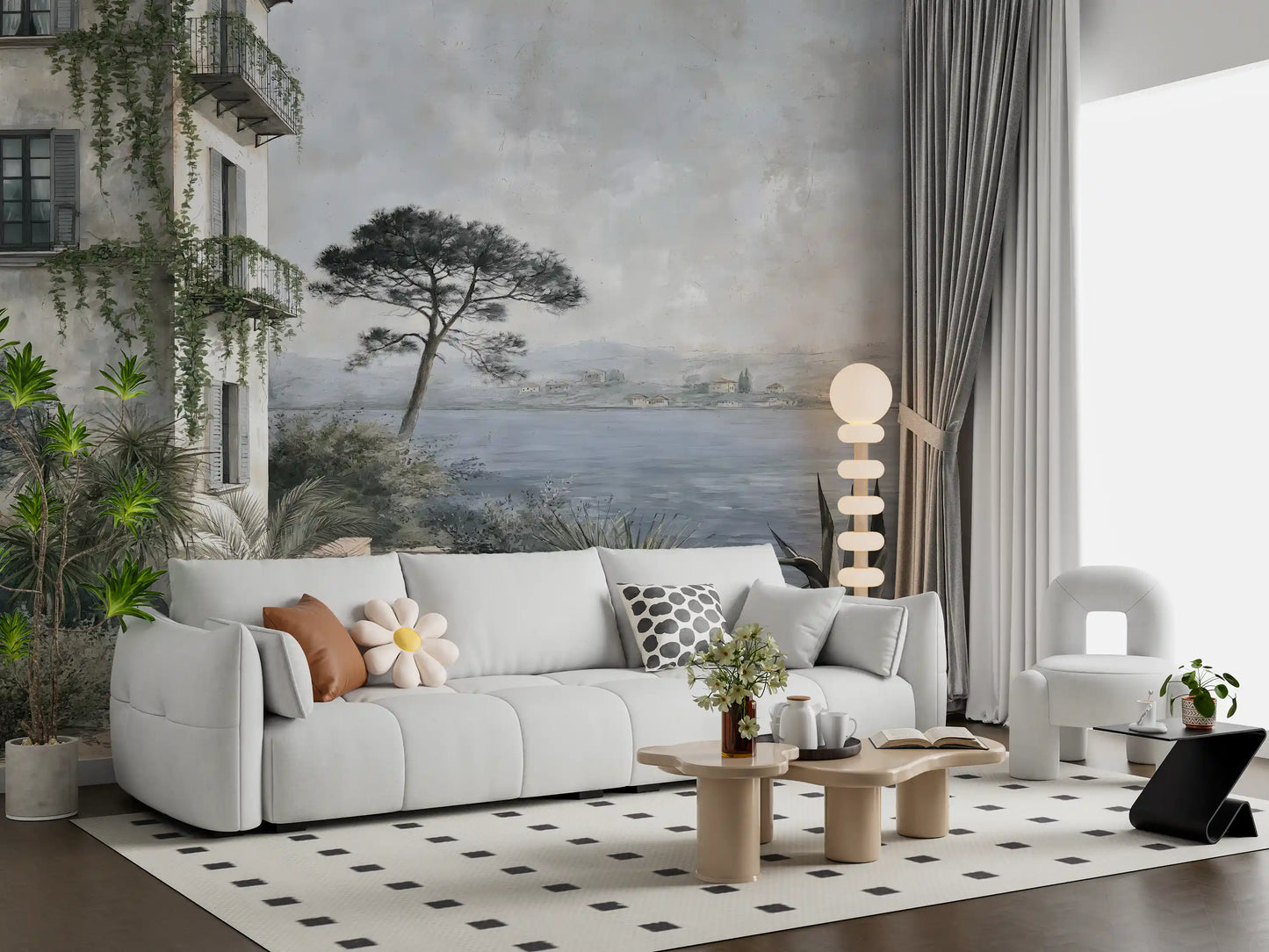 Mediterranean Coastal Haven Wall Mural