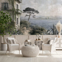 Mediterranean Coastal Haven Wall Mural