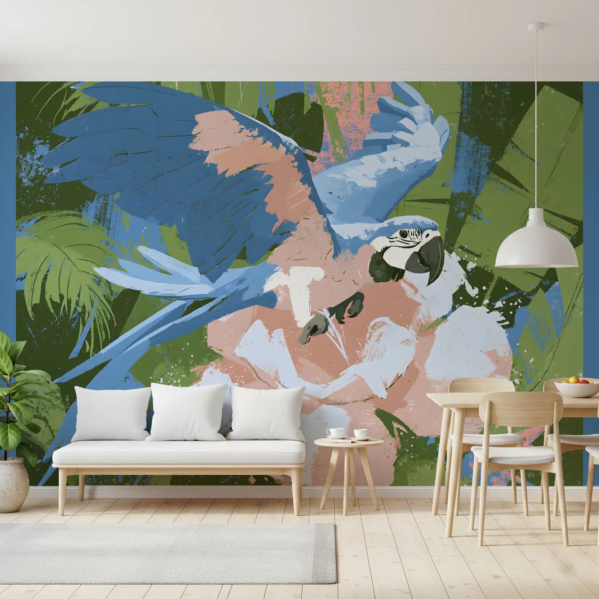 Painted Rainforest Canopy Wall Mural