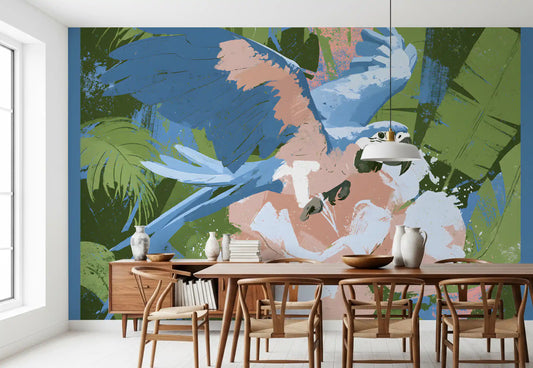 Painted Rainforest Canopy Wall Mural
