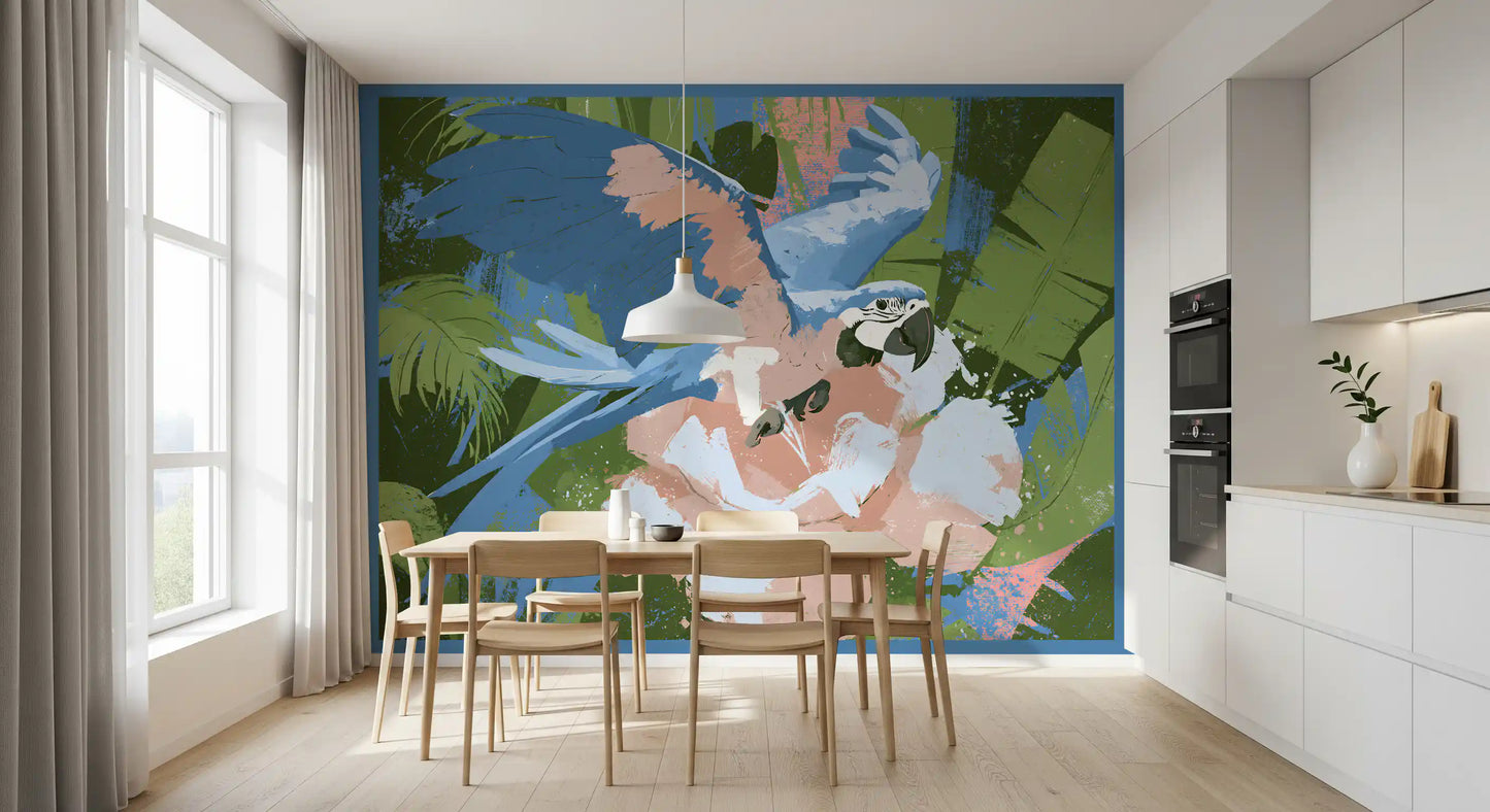 Painted Rainforest Canopy Wall Mural