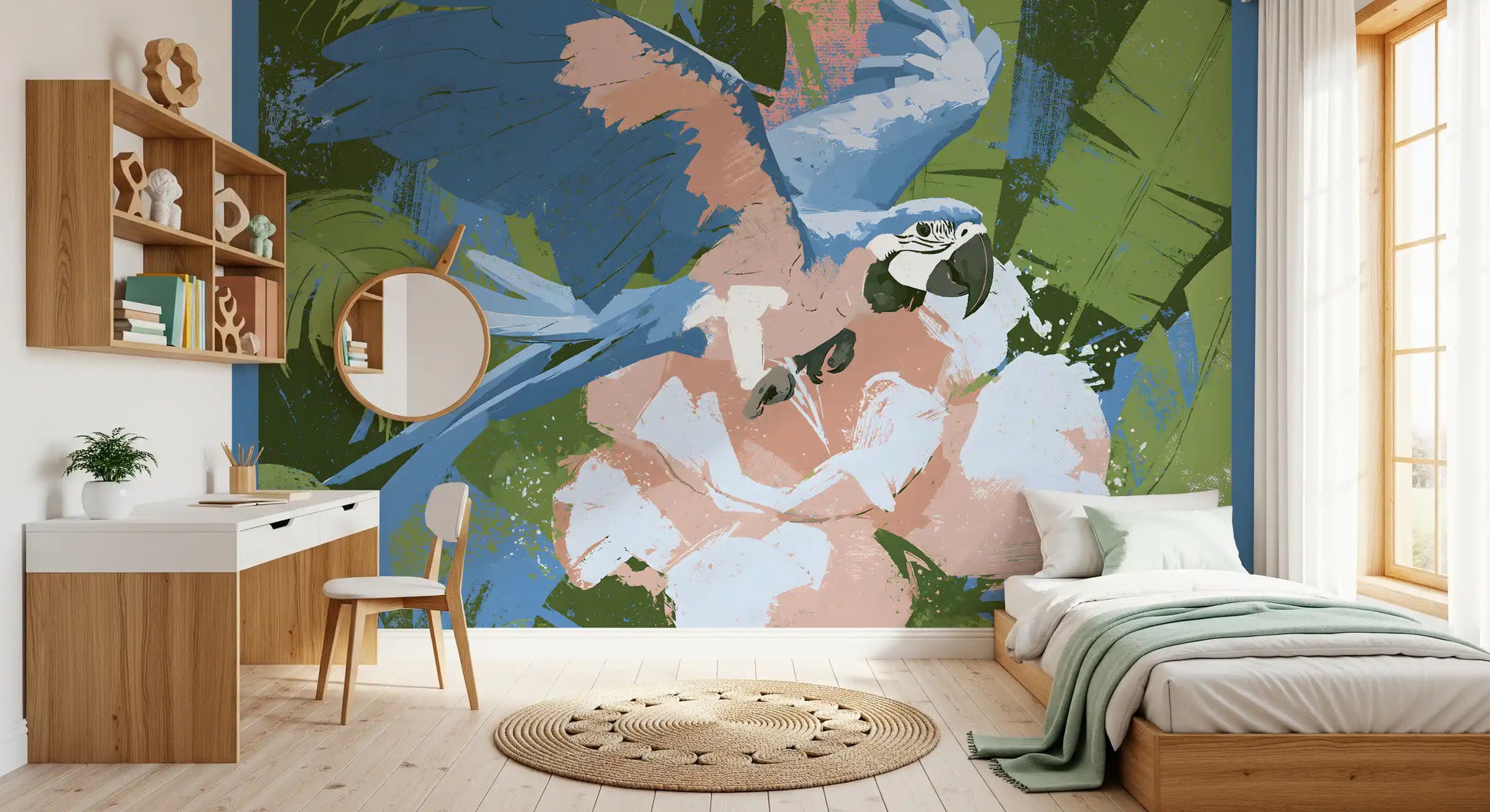 Painted Rainforest Canopy Wall Mural