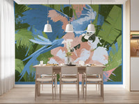 Painted Rainforest Canopy Wall Mural