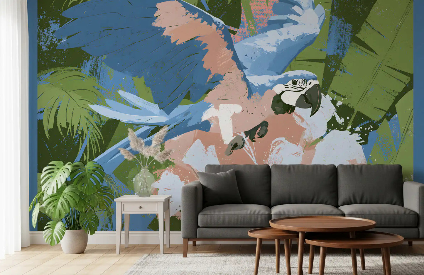 Painted Rainforest Canopy Wall Mural