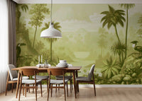 Verdant Jungle Panorama Wall Mural
