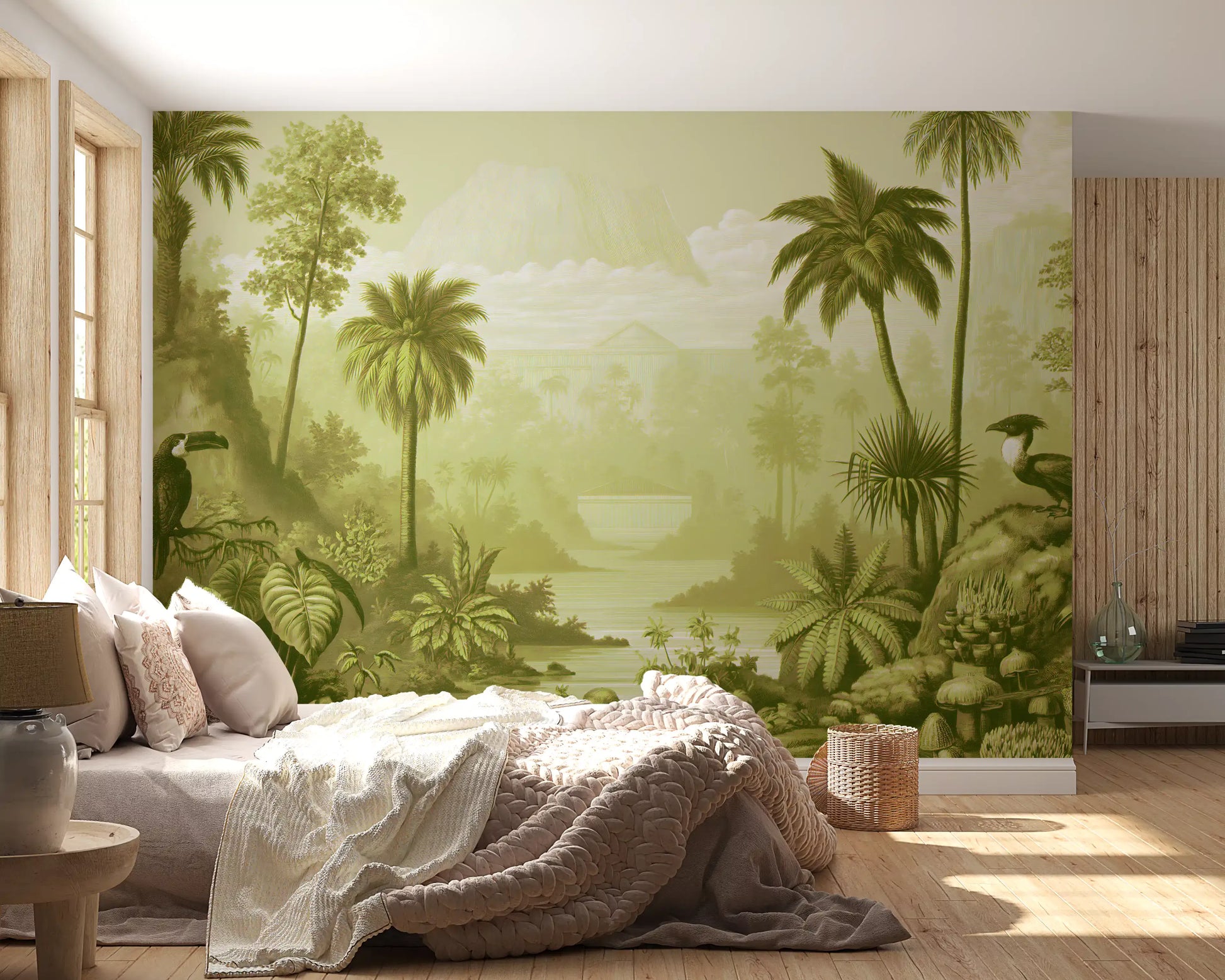 Verdant Jungle Panorama Wall Mural