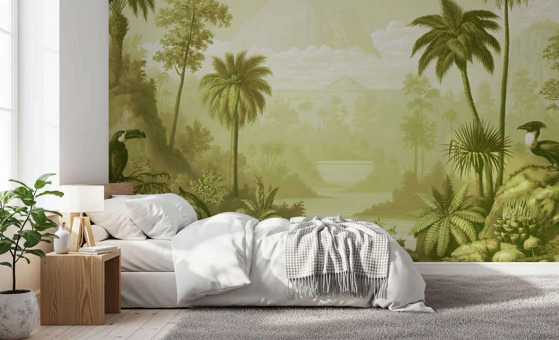 Verdant Jungle Panorama Wall Mural