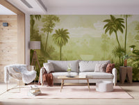 Verdant Jungle Panorama Wall Mural