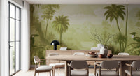 Verdant Jungle Panorama Wall Mural