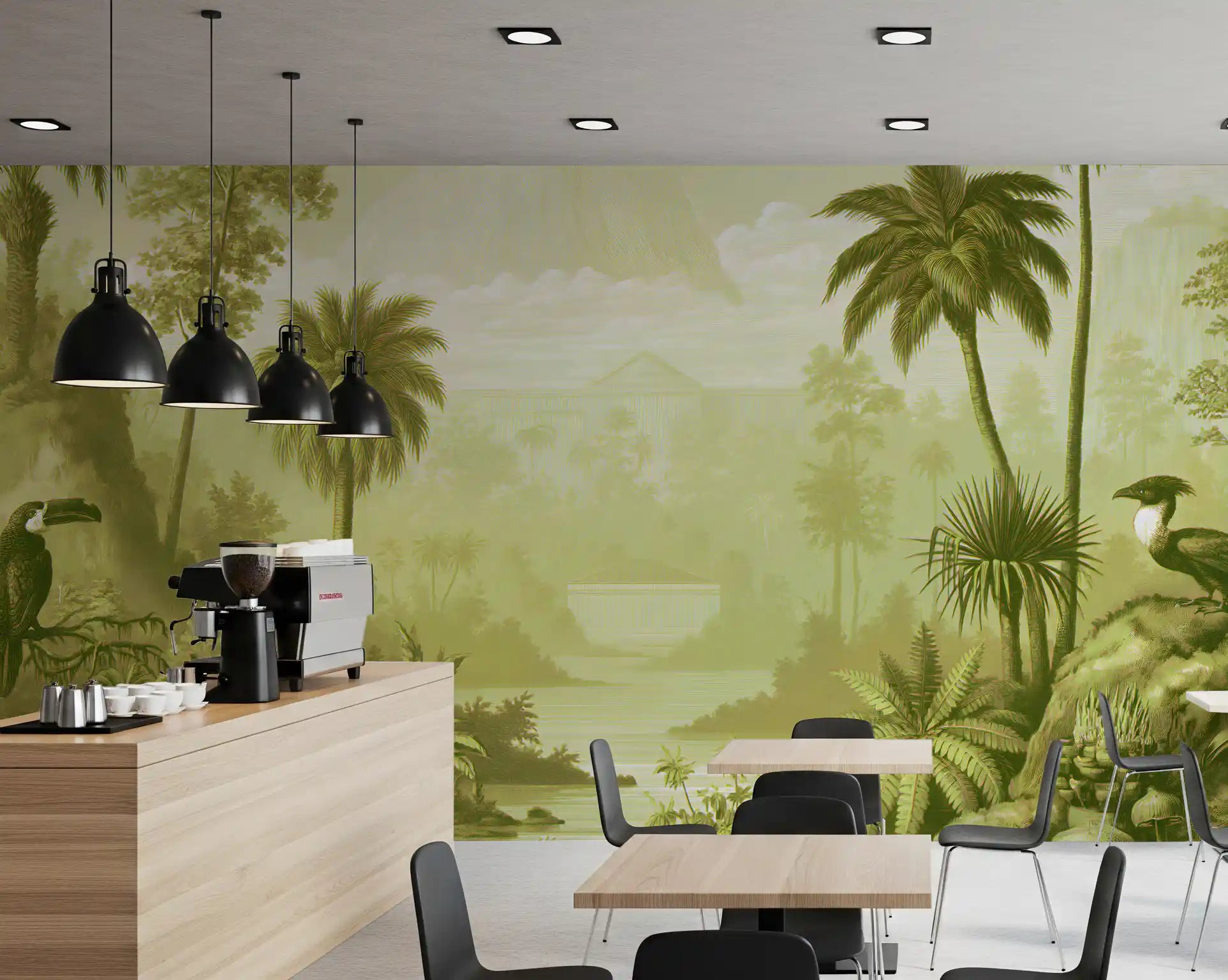 Verdant Jungle Panorama Wall Mural