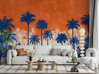 Abstract Tropical Sunset Canopy Wall Mural