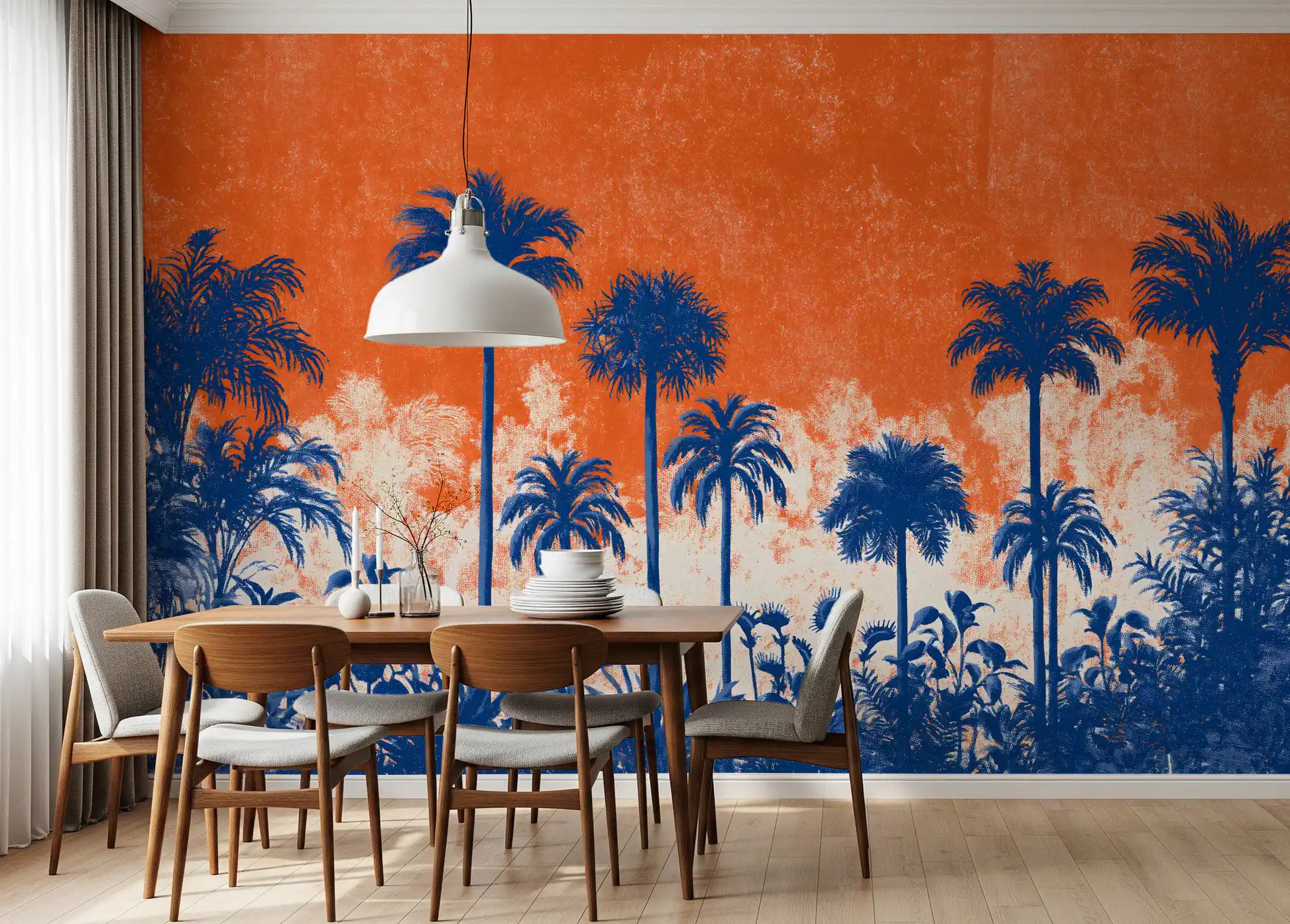 Abstract Tropical Sunset Canopy Wall Mural