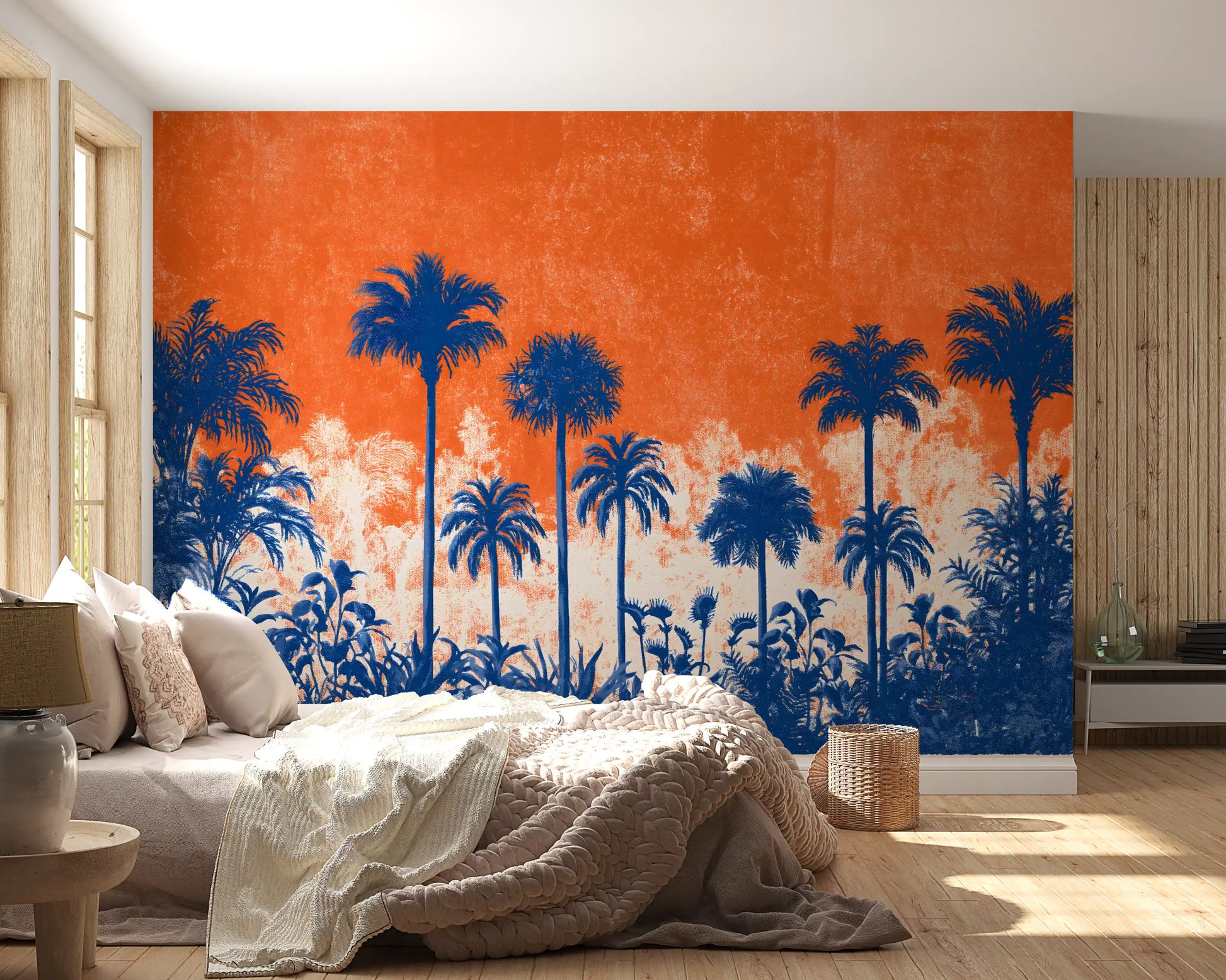 Abstract Tropical Sunset Canopy Wall Mural