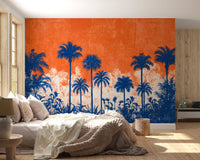 Abstract Tropical Sunset Canopy Wall Mural