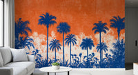 Abstract Tropical Sunset Canopy Wall Mural
