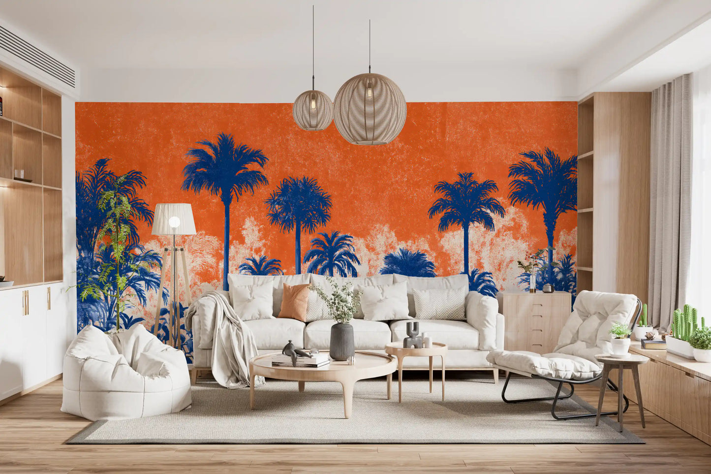 Abstract Tropical Sunset Canopy Wall Mural