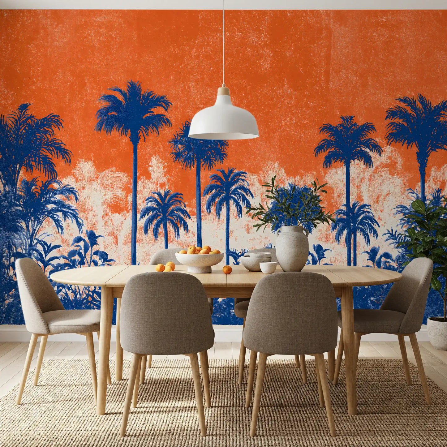 Abstract Tropical Sunset Canopy Wall Mural