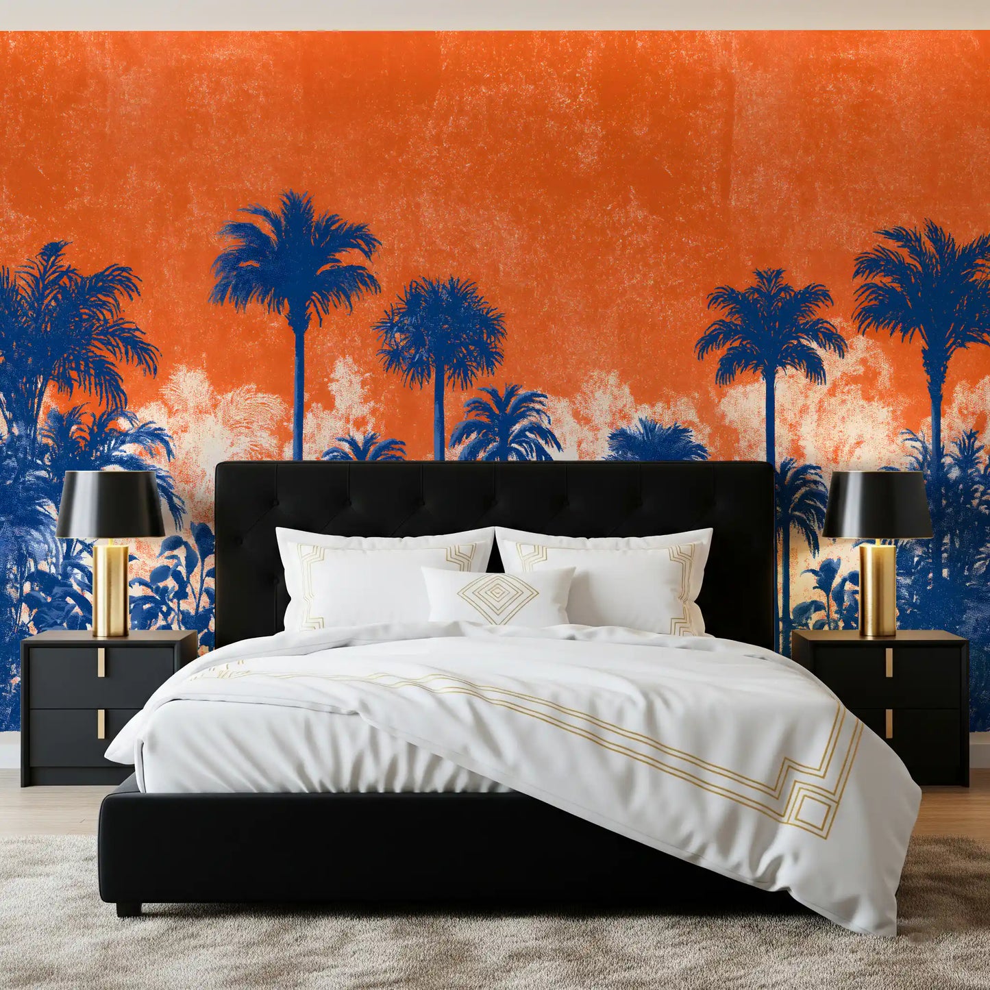 Abstract Tropical Sunset Canopy Wall Mural