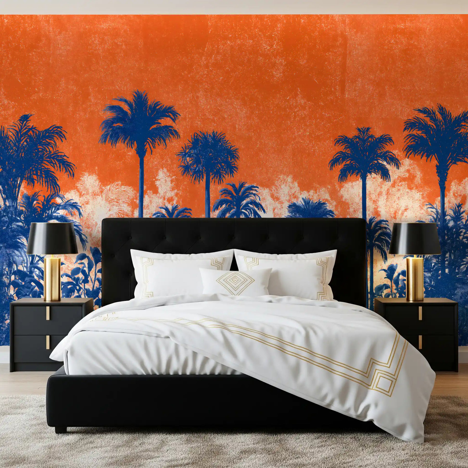 Abstract Tropical Sunset Canopy Wall Mural