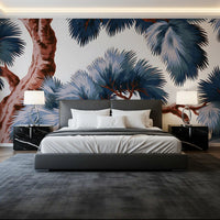 Azure Evergreen Canopy Wall Mural