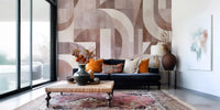 Geometric Terracotta Arches Wall Mural