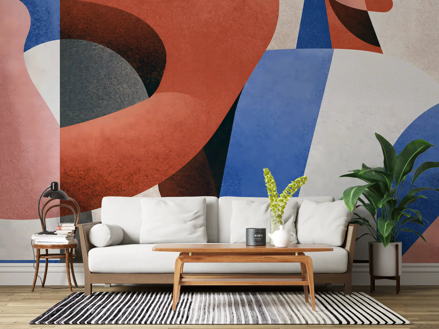 Modern Geometric Abstraction Wall Mural