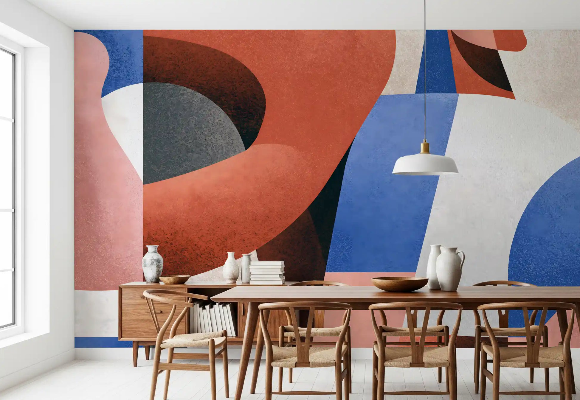 Modern Geometric Abstraction Wall Mural
