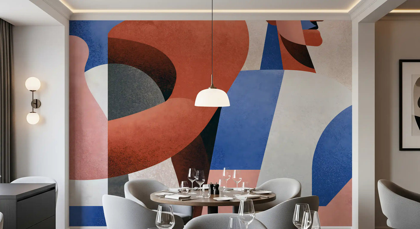 Modern Geometric Abstraction Wall Mural